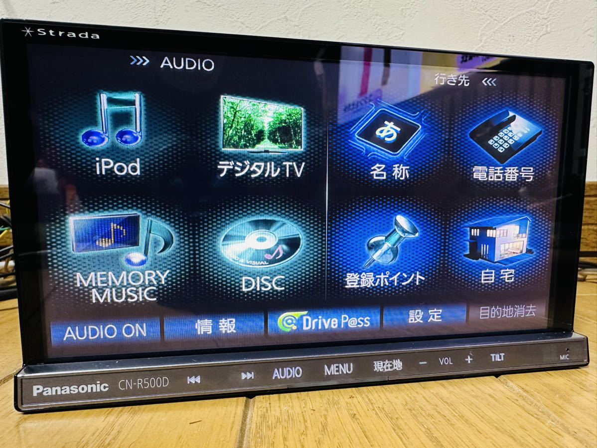 2020年度版地図 ストラーダ CN-R500D 地デジフルセグ 高音質モデル Panasonic純正新品アンテナキット付 HDMI USB ハンズフリー_画像1