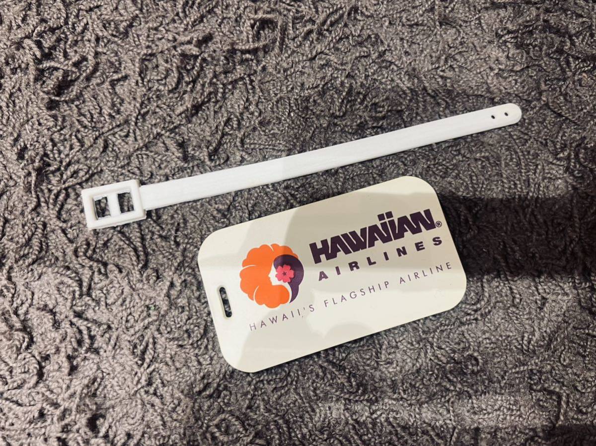 Hawaii 正規品 ハワイアン航空 ラゲッジ ネームタグ Hawaiian Airlines 旧ロゴ 未使用 デッドストック ハワイ ラゲッジタグ ビンテージ _画像1