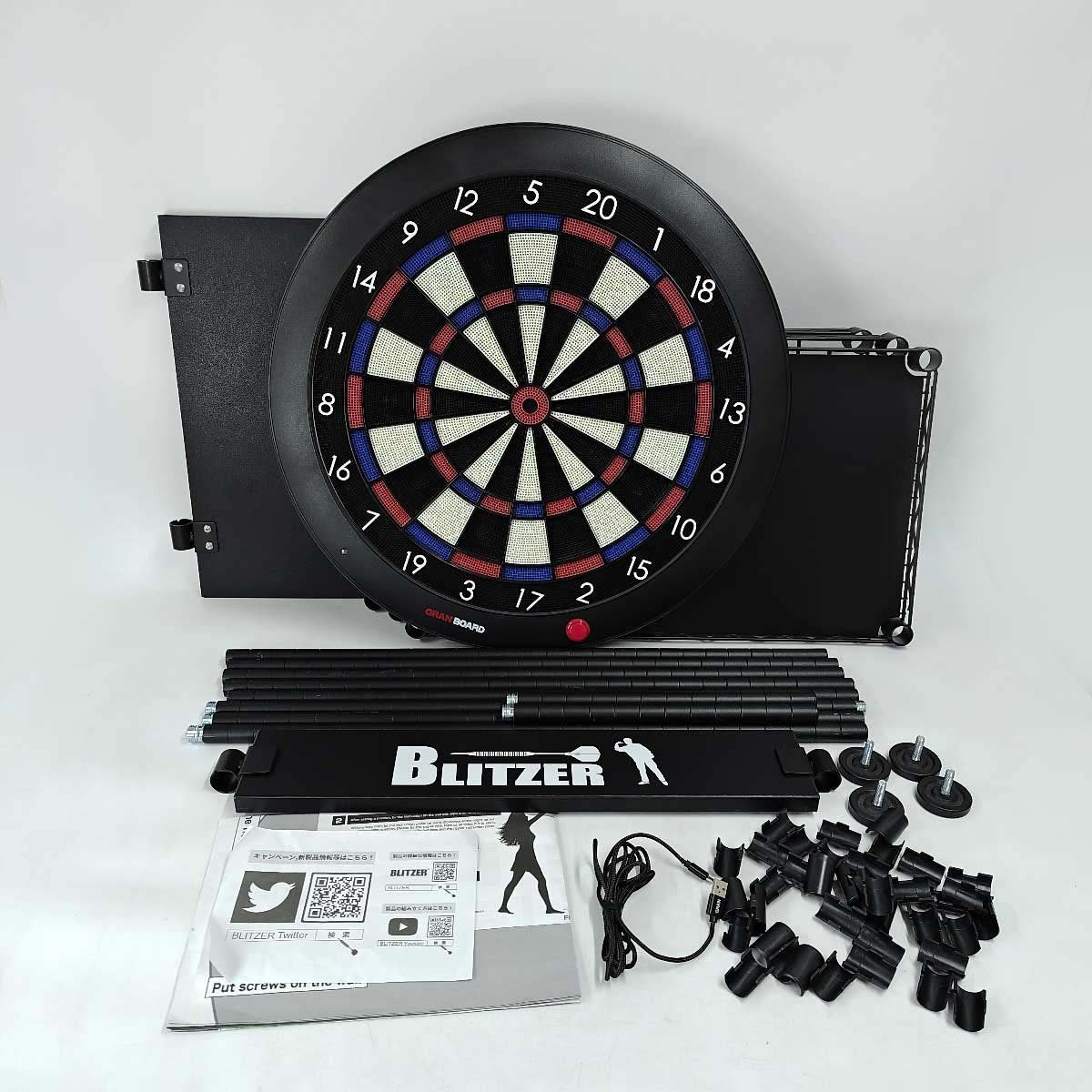 【中古】グランダーツ グランボード3s GRAN DARTS BLITZERスタンド セット_画像1