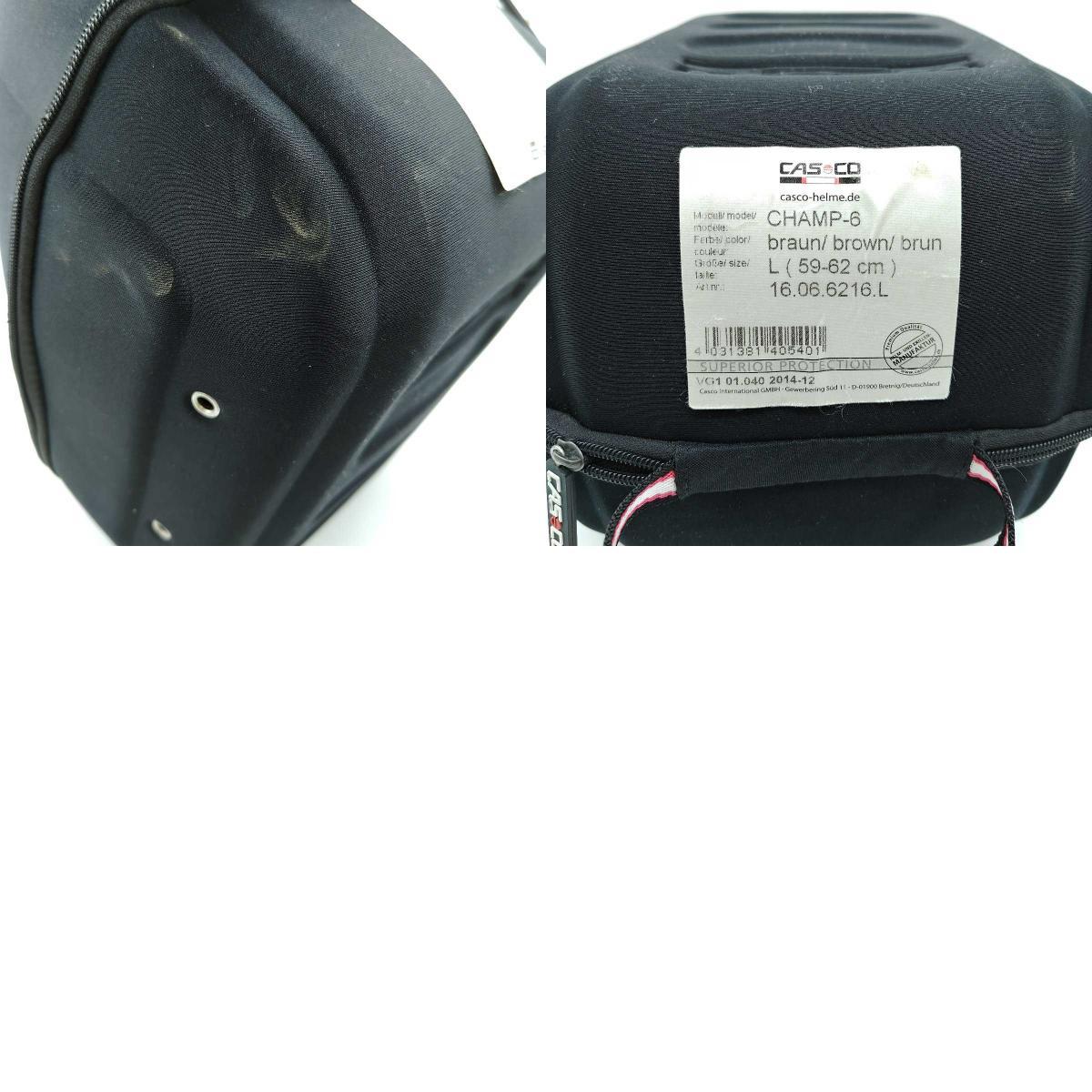 [ used ] rental ko Champ 6 CHAMP-6 horse riding horsemanship helmet L (59-62cm) CASCO light brown case attaching 