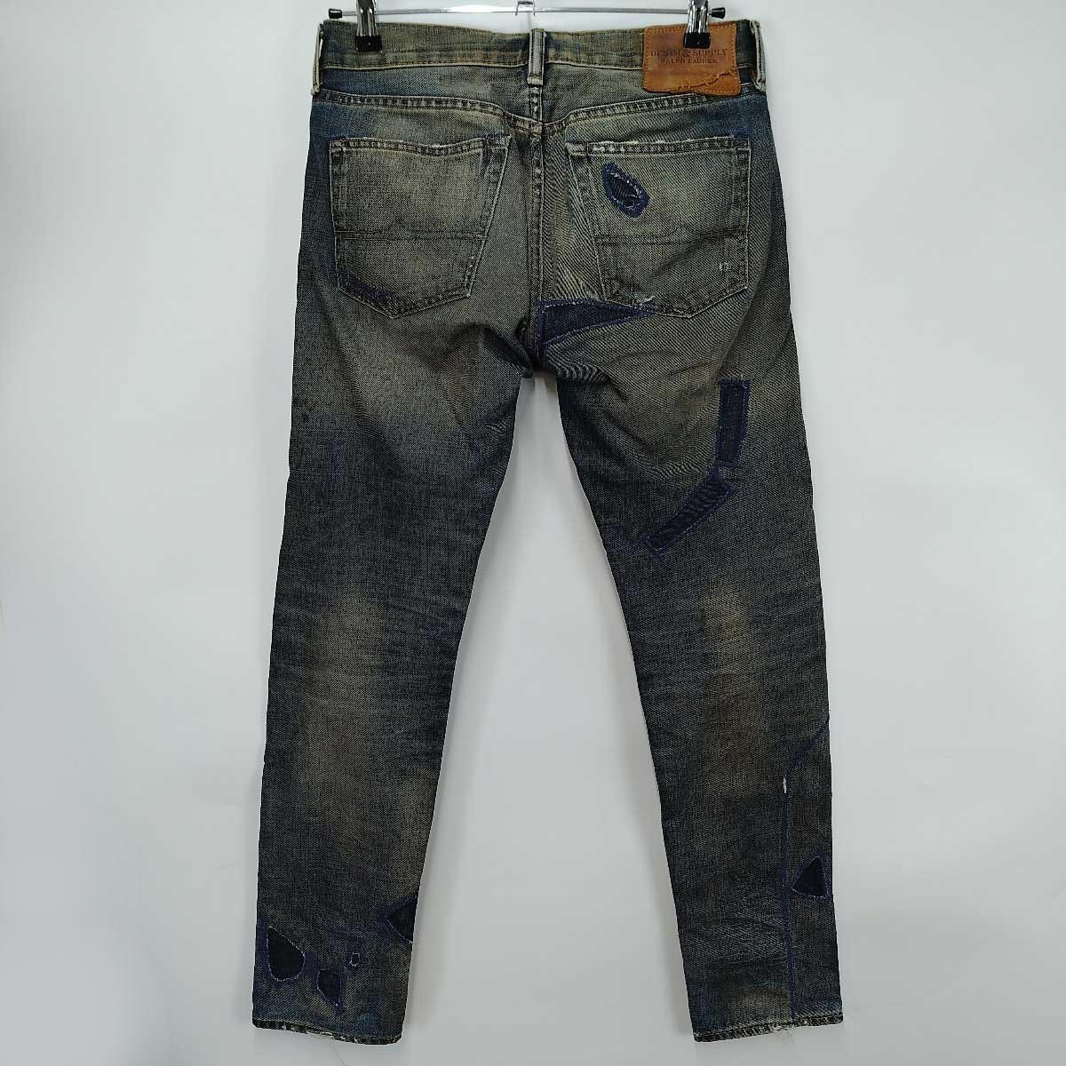 【中古】ラルフローレン デニム アンド サプライ ダメージ加工 デニムパンツ ジーンズ スリム W30 Denim & Supply Ralph Lauren メンズ_画像5