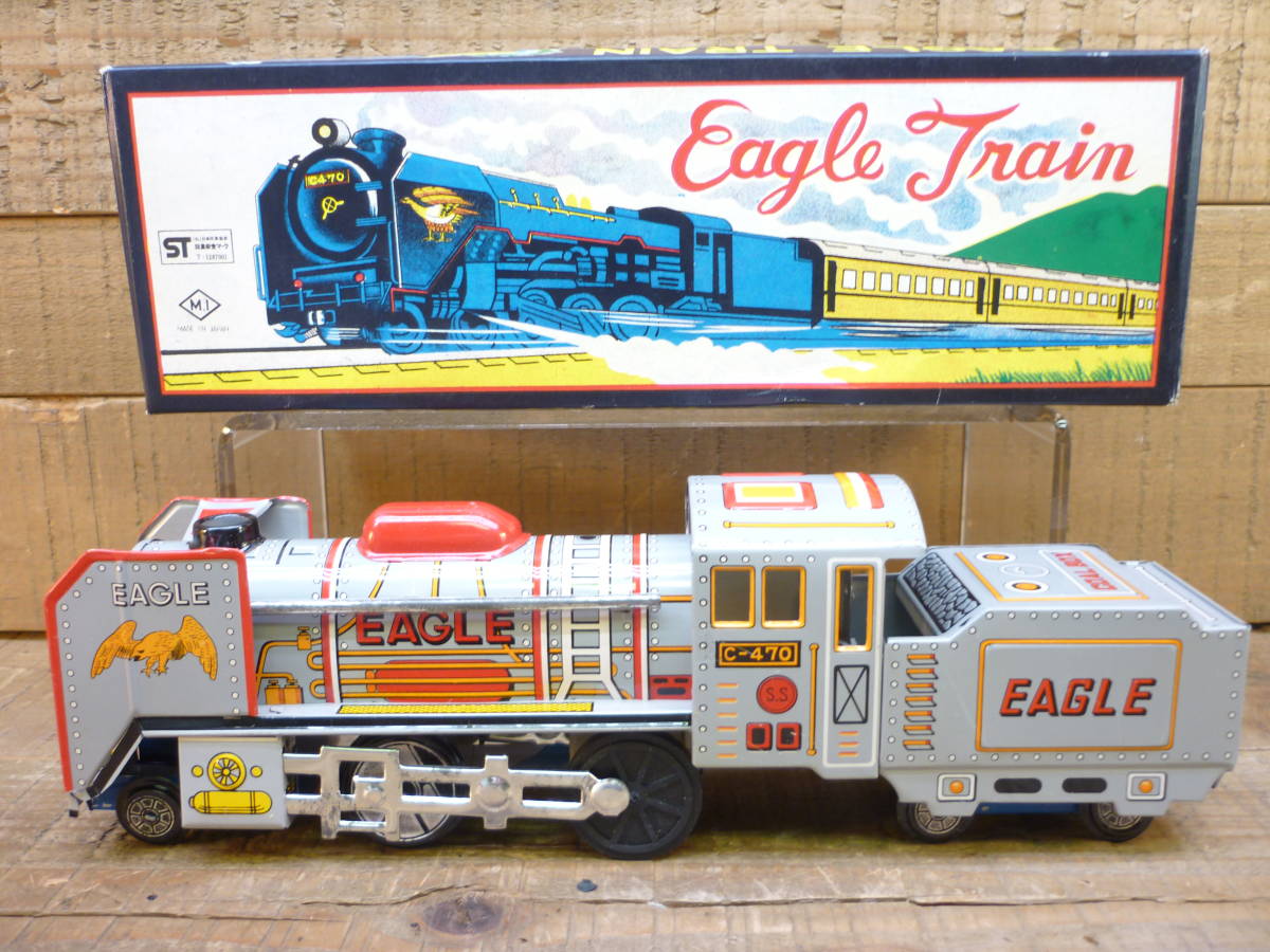 当時物 ブリキ玩具 EAGLE TRAIN イーグルトレイン フリクション 稼働品 極美品 日本製 箱有り 昭和レトロ A14428