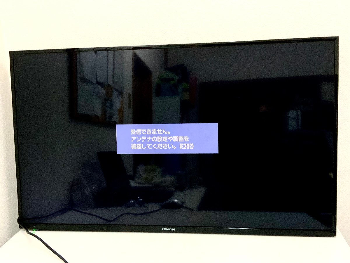 美品 Hisense ハイセンス ハイビジョンLED液晶テレビ 43A50 43型 B-casカード付 2019年製 リモコンとスタンド無し /JQ10773 ②_画像1