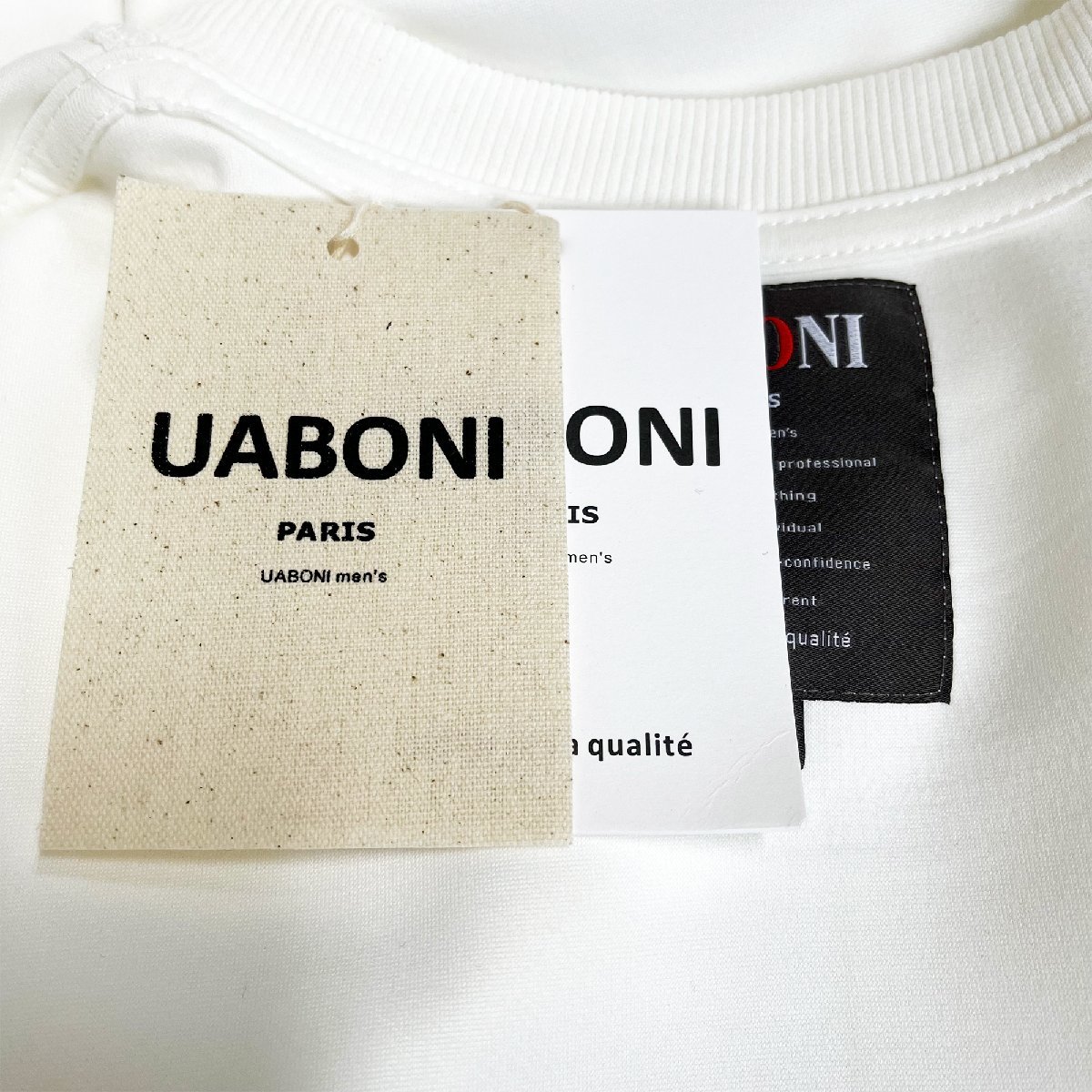 逸品EU製＆定価4万◆UABONI*Paris*トレーナー*ユアボニ*パリ発◆綿100％ ソフト 洗練 スウェット トップス プルオーバー カジュア 秋冬 L_画像9