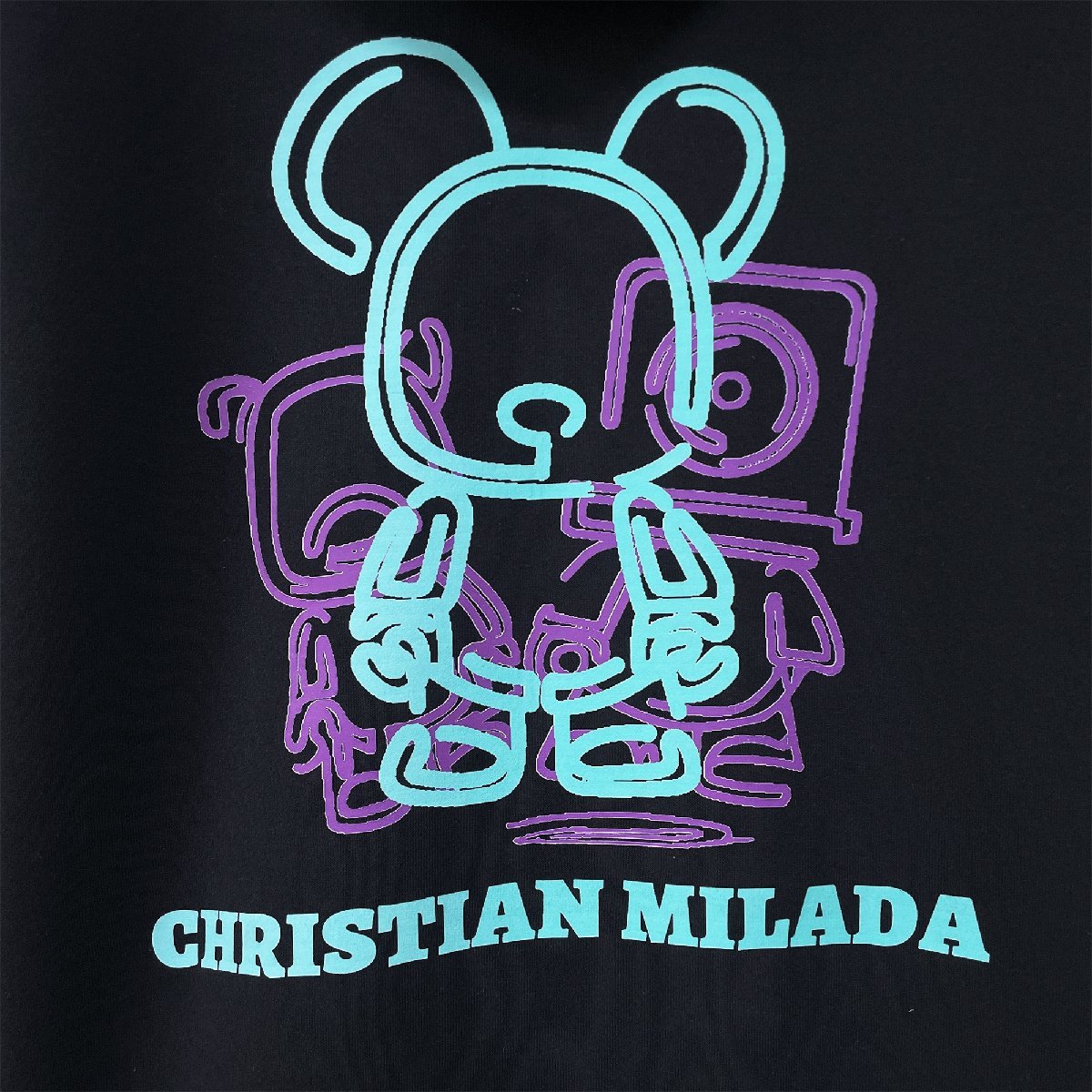 定価4万★christian milada・ミラノ発・トレーナー★コットン100％ 快適 個性 クマ・ロボット柄 オシャレ スウェット トップス XL/50サイズ_画像6