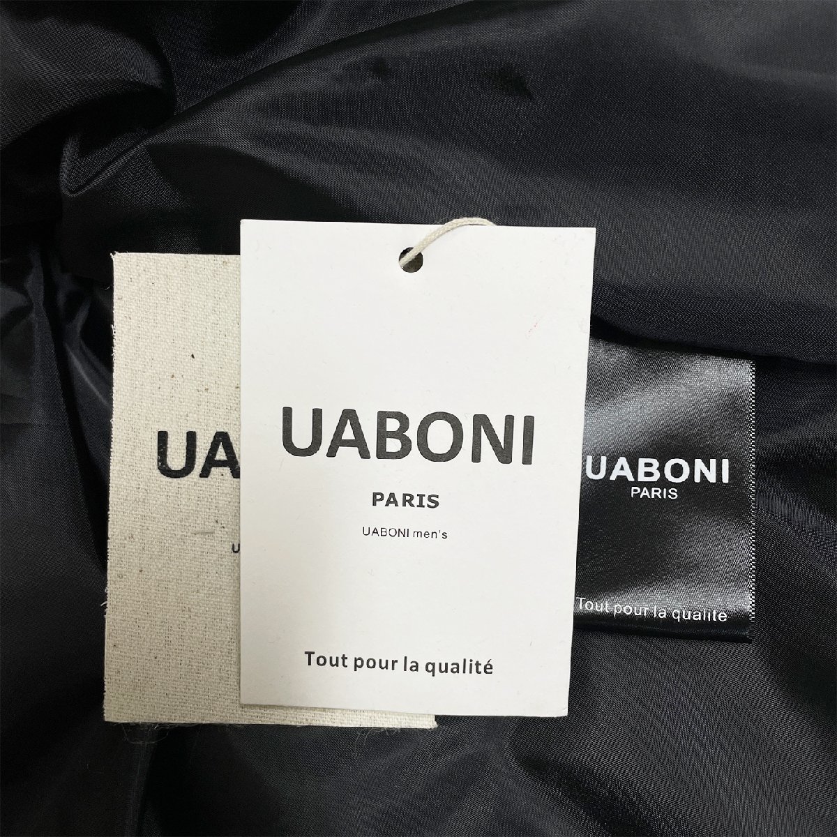 最高級EU製＆定価7万◆UABONI*Paris*ダウンベスト*ユアボニ*パリ発◆グースダウン90％ 個性 防寒 モノグラム ジャケット アウター XL/50_画像10