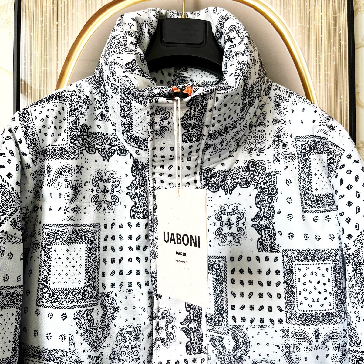 個性EU製＆定価9万◆UABONI*Paris*ダウンジャケット*ユアボニ*パリ発◆グースダウン80％ 肉厚 防寒防風 ICT カシューナッツ花 XL/50サイズ_画像4