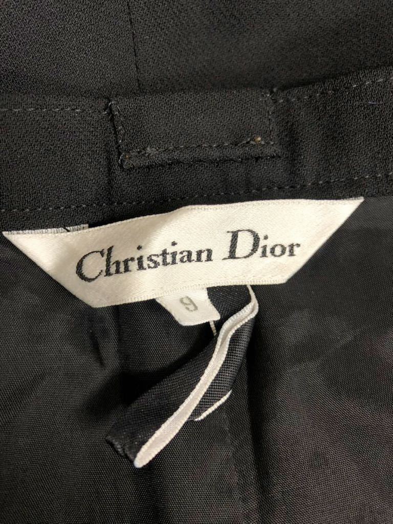 CHRISTIAN DIOR クリスチャンディオール　レディース　ブラック　スラックス パンツ　ボトムス　9表記_画像3