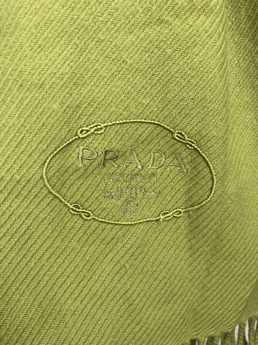 PRADA Prada женский зеленый Logo вышивка шерсть muffler аксессуары 