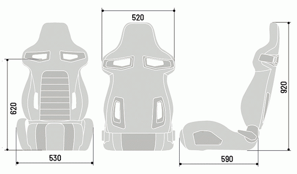 【国内正規品＆メーカー直送】SPARCO JAPAN R333 黒／黒 リクライングバケットシート 1脚 お取り寄せ品_画像2