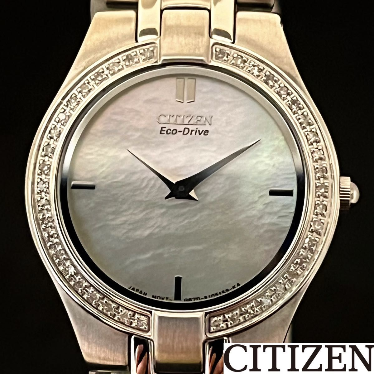 【CITIZEN】展示品特価/シチズン/レディース腕時計/ダイヤモンド/お洒落/激レア/プレゼントに/女性用/かわいい/シルバー色