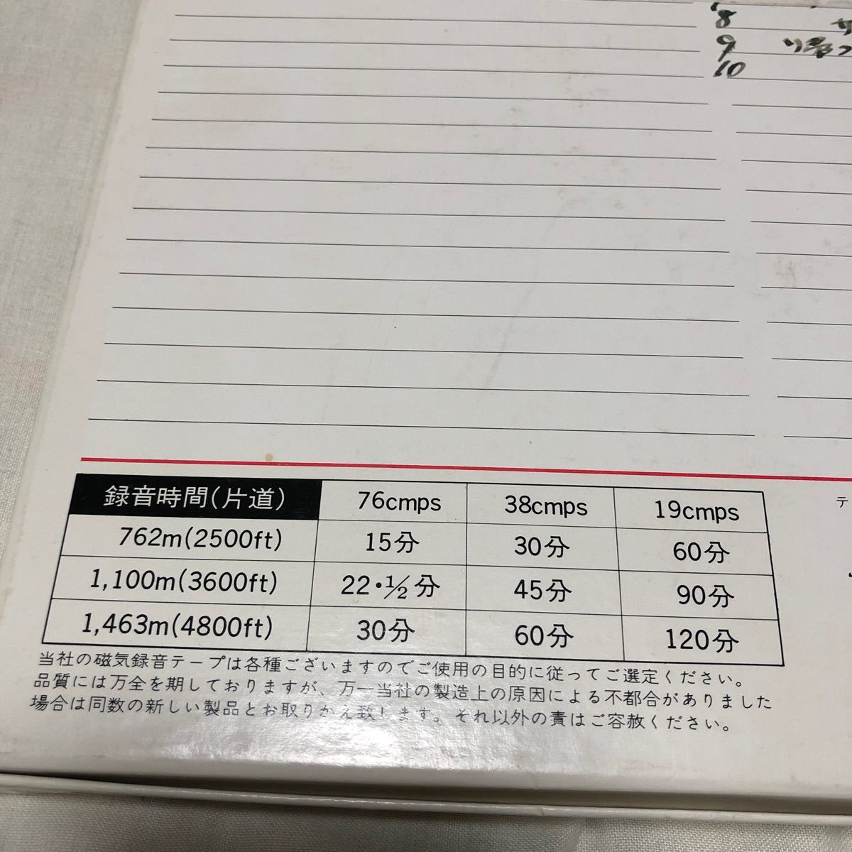 Scotch オープンリールテープ 10号 207 -1100R PRO PACK 使用少なく良品　井上陽水ライブ収録_画像7