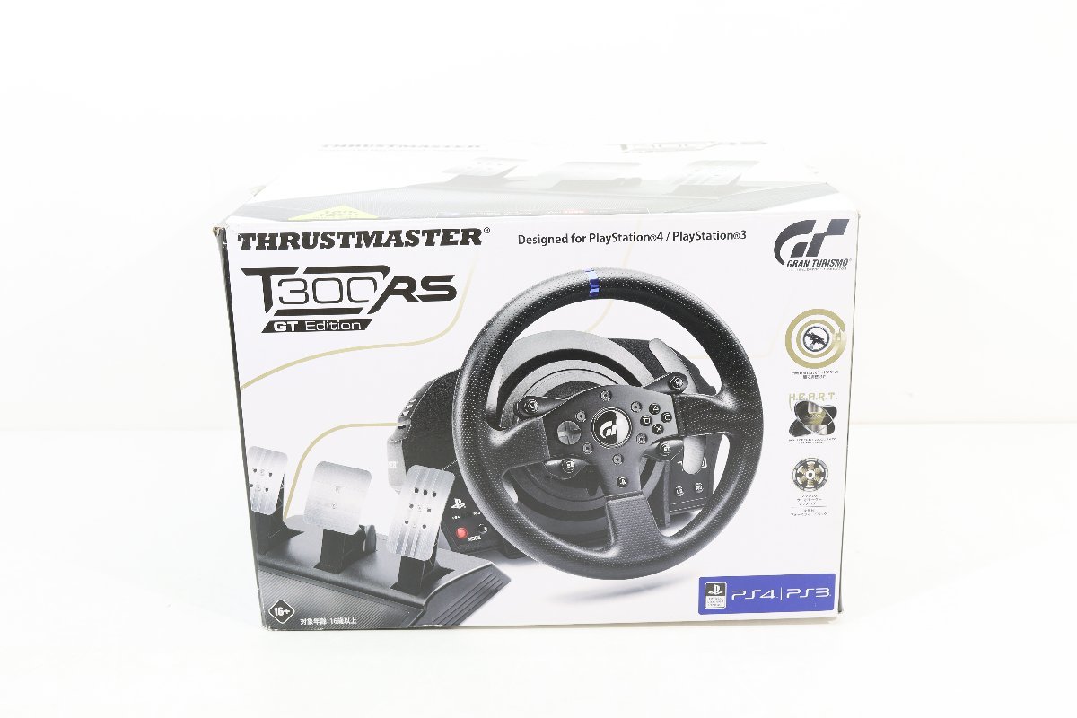 24JD●playstation Thrustmaster T300RS GT Edition レーシングホイール PS3 PS4 プレ3 プレ4 動作不良 ジャンク_画像1