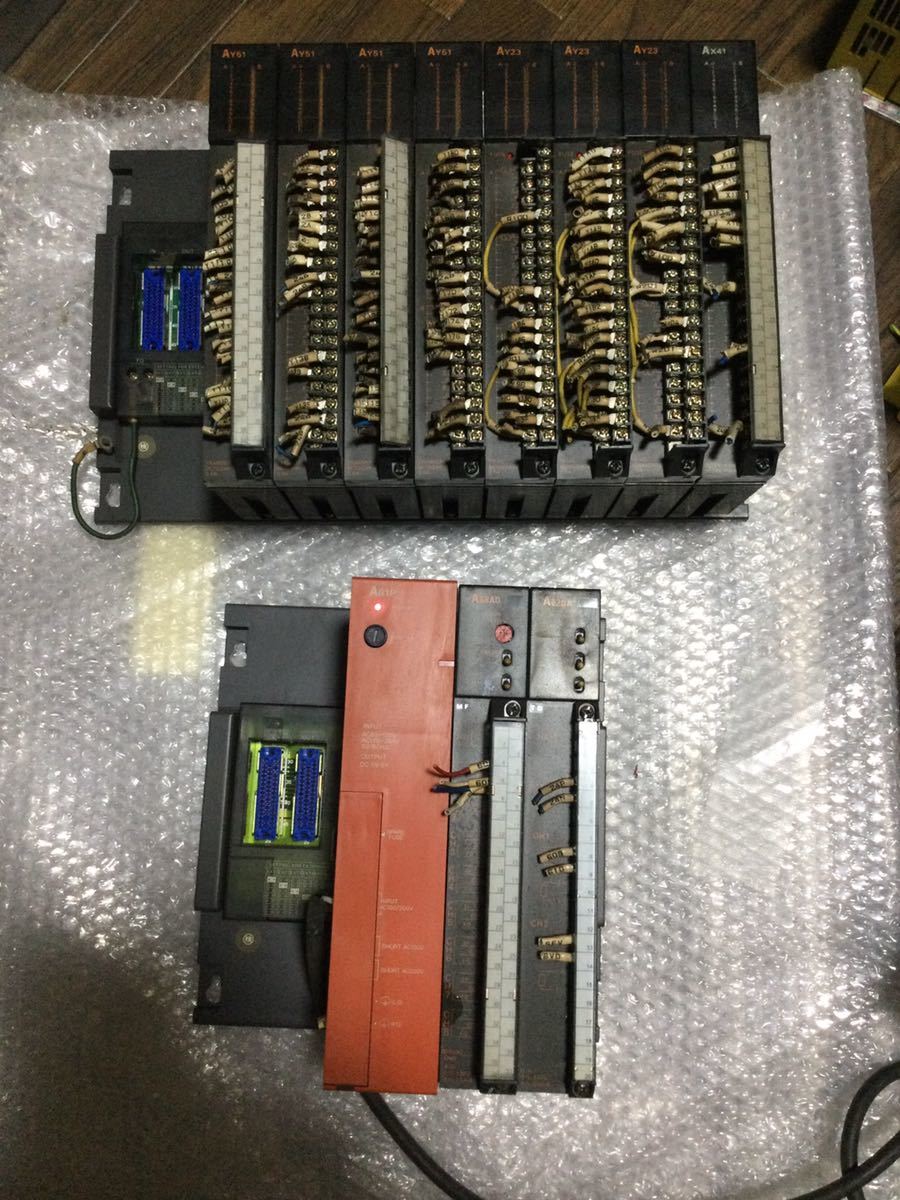 [KA9] MITSUBISHI MELSEC A61P/ A68AD/ A62DA/ AY51 (4つ)/ AY23/ AX41 ( 2セット) 動作保証