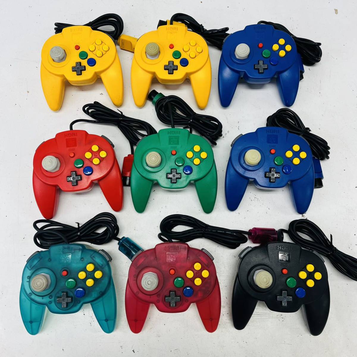 ☆1円～☆ ホリパッドミニ64 本体 まとめて 9個 セット NINTENDO64 ゲームキューブ コントローラー まとめ売り HORI PAD MINI N64 ロクヨン_画像1