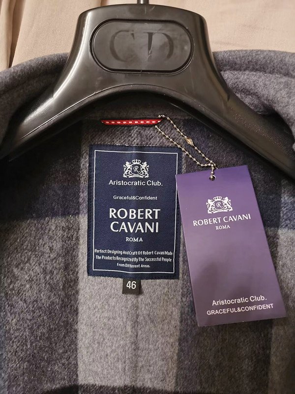 最上逸品*定価26万◆イタリア*ローマ発*ROBERT CAVANI/ロベルトカバーニ*最高峰・両面カシミア100％・チェスターコート*46/M・グレイ_画像7