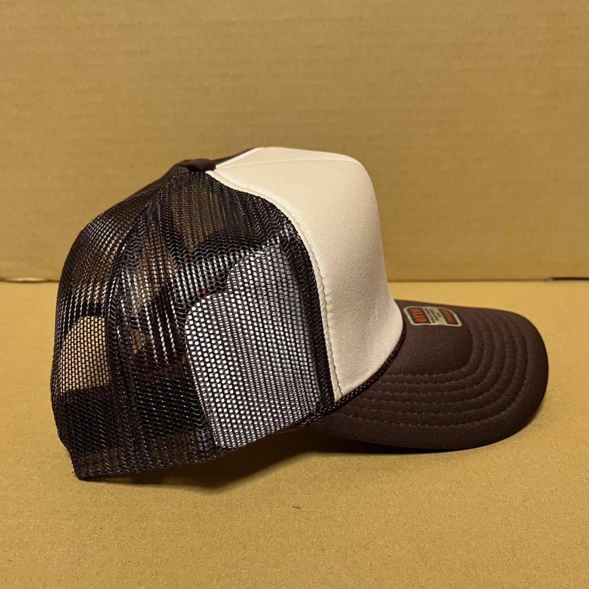 OTTO メッシュキャップ ツートン ブラウンタン BROWN ダークチョコ 茶色 ベージュ系タン オットー CAP 帽子 ミリタリー USA 無地 野球帽★_画像5