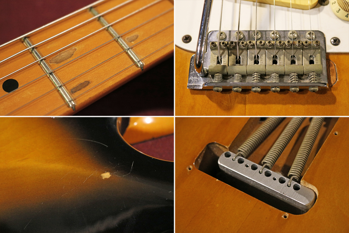 【Fender Japan】ST-57（T）'57 Stratocaster Tabacco Sunburst（左用トレモロブリッジ搭載／スティールブロック）Eシリアル 日本製_画像9