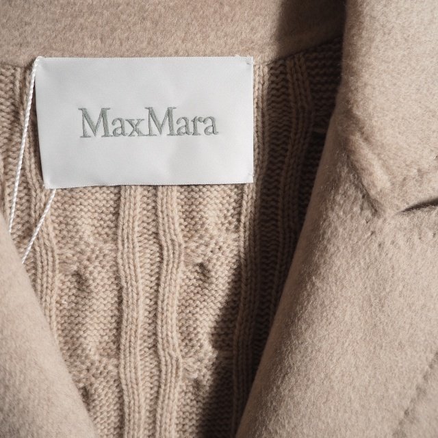M5112P VMax Mara Max Mara V new goods 23AW Dalida wool cashmere knitted switch double breast jacket beige S autumn winter rb mks