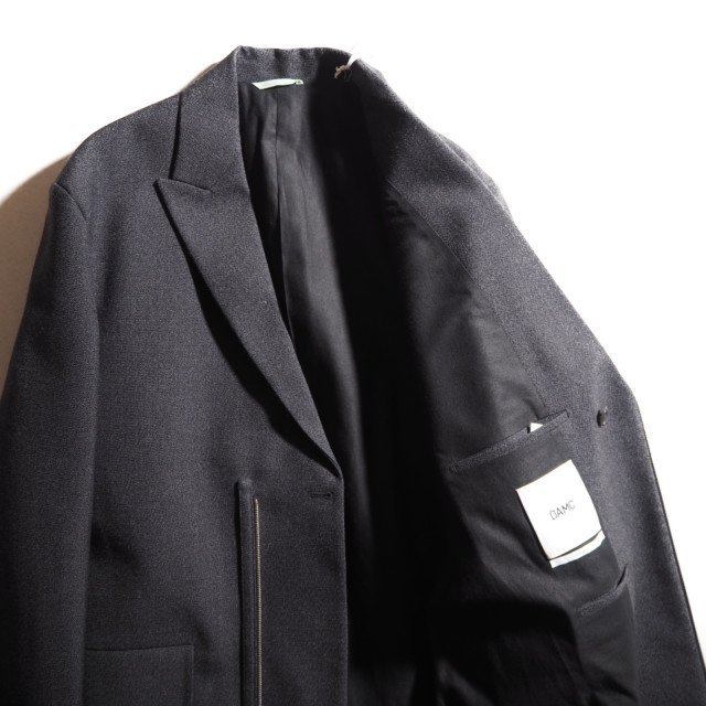 C0898P VOAMCo-e- M si-V как новый 21AW ERA Zip шерстяное пальто угольно-серый 48 / OAMT191001 длинное пальто осень-зима rb mks