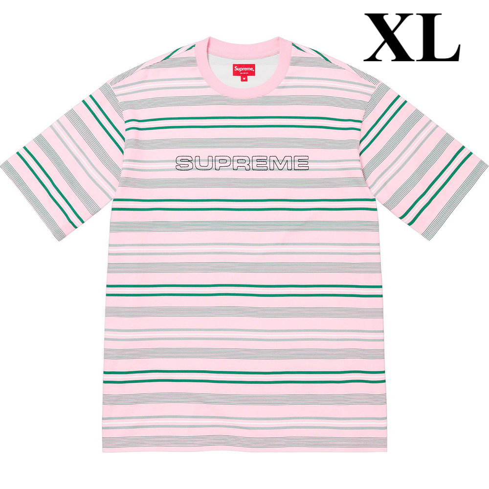 シュプリーム Supreme Dash Stripe S/S Top サイズ:XL SS23 ロサンゼルス新店舗おまけ付き！即決！新品未開封！送料無料！