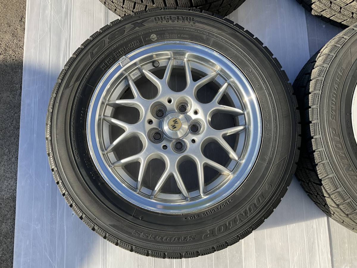 ★ WM 粗メッシュ ちょいリム有 15X61/2J IS45 5H 100 ダンロップ DS-X 195/65R15 91Q 検索）プリウス アリオン ウィッシュ プレミオ_画像4