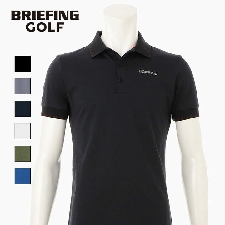 新品国内正規Lサイズ ブリーフィング ゴルフ GOLF MENS BASIC POLO メンズベーシックポロ bbg231m01 ポロシャツ 日本製の画像1