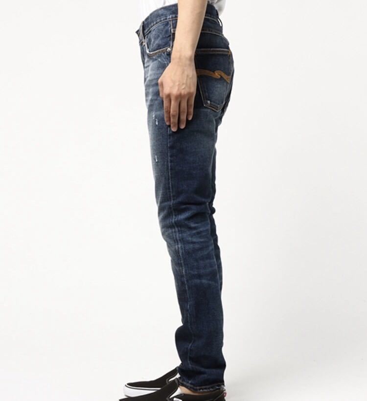 【特価】限定商品★NUDIE JEANS★ LEAN DEANセルビッチ加工デニム / CLEAN SELVAGE W30★ヌーディージーンズ イタリア製 定価68040円_画像2
