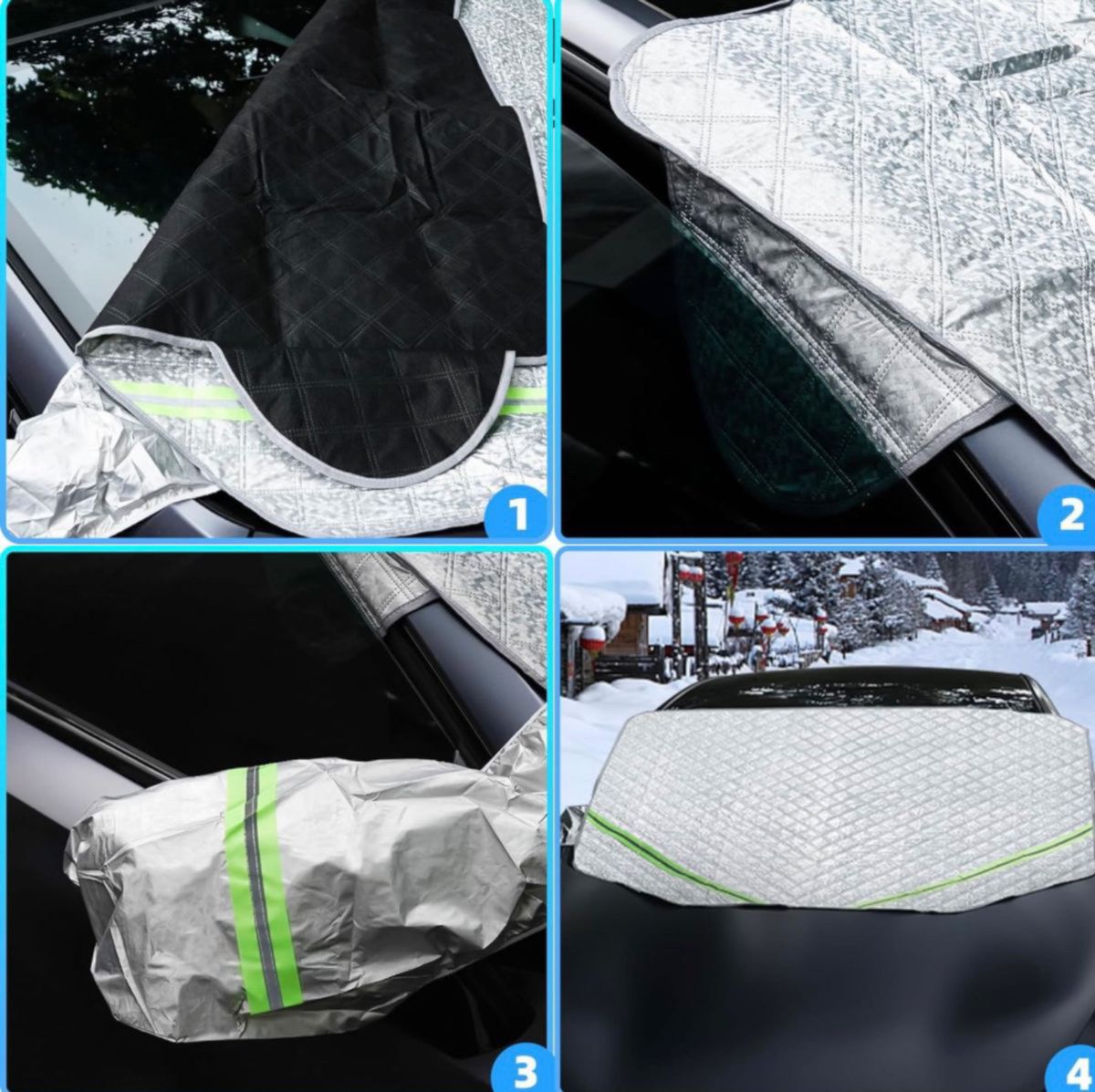 フロントガラス 凍結防止シート フロントガラスカバー 車 フロントカバー 雪対策 防水防氷 四季兼用 （165cm*115cm）
