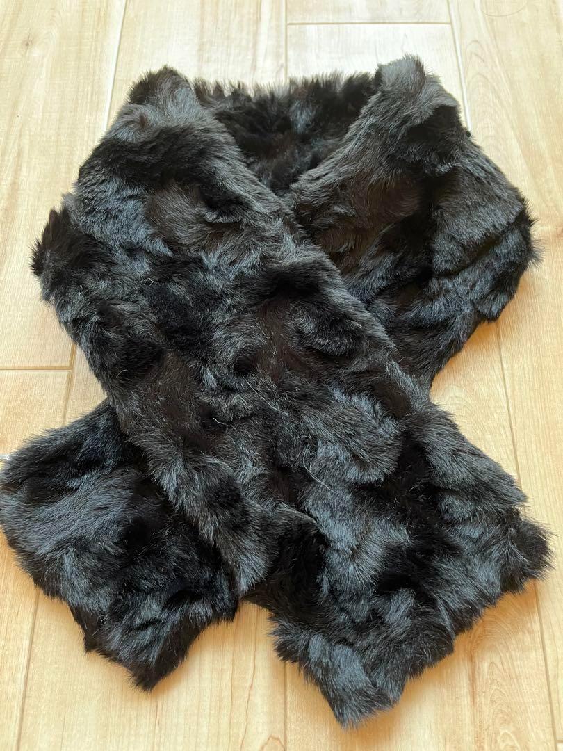  fur muffler black shawl Korea stole autumn winter warm protection against cold soft lovely 