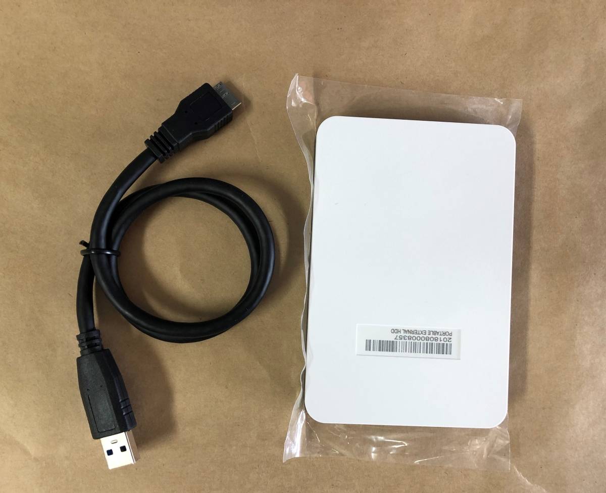 外付けUSB HDD TOSHIBA 東芝 2.5インチSATA 500 GB ハードディスク・ 中古品・ 正常品 外付けハードディスク ._画像3