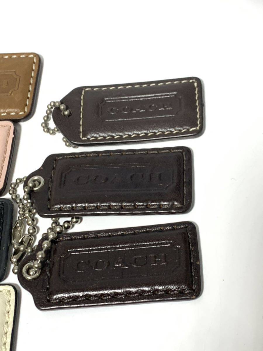 コーチ coach レザー プレート キーホルダー キーチャーム バッグチャーム 大中小 10個セット まとめ　大量 送料185円_画像4