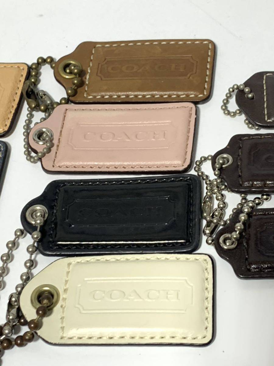 コーチ coach レザー プレート キーホルダー キーチャーム バッグチャーム 大中小 10個セット まとめ　大量 送料185円_画像3