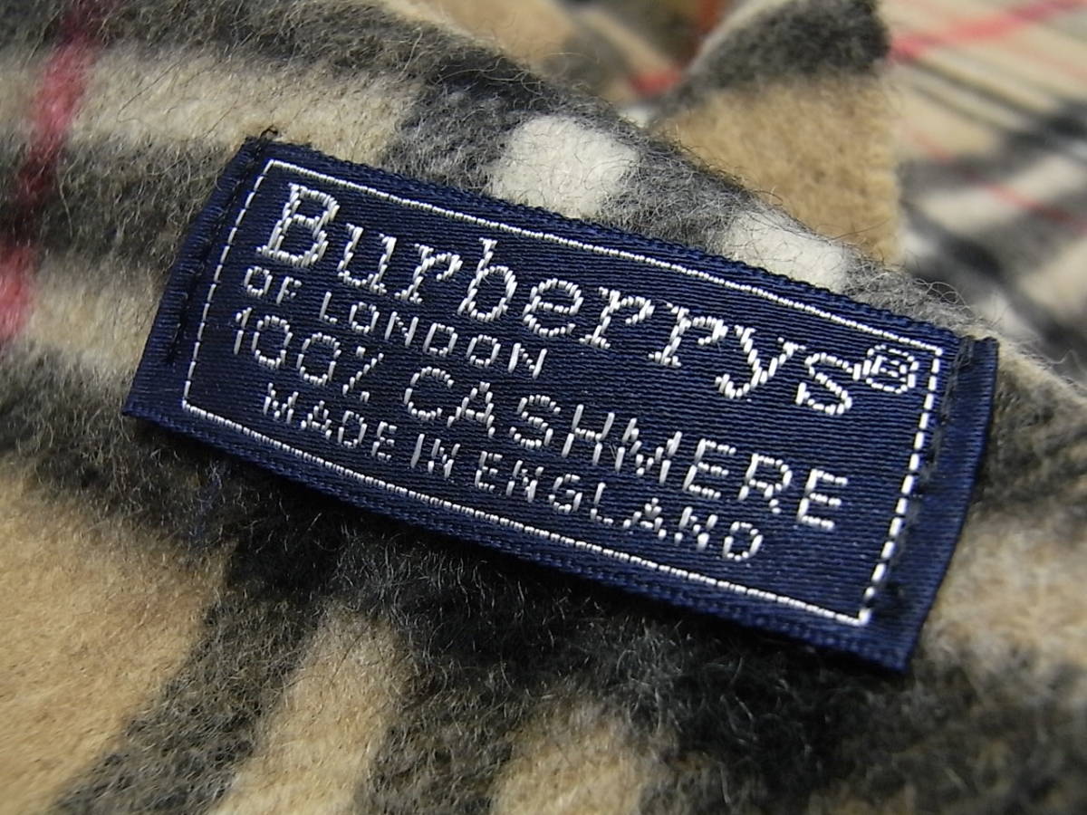 英国製 Burberry’s バーバリー 定番人気 ノバチェック CASHMERE カシミヤ100％ マフラー ブラウンチェック_画像7