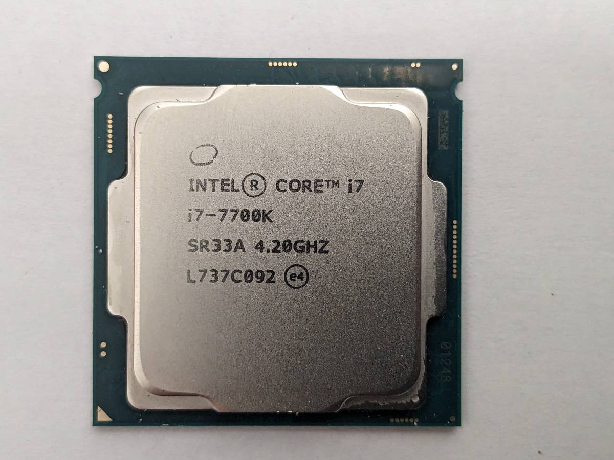 簡易チェック済み Intel Core i7-7700K 4.2GHz LGA1151_画像1