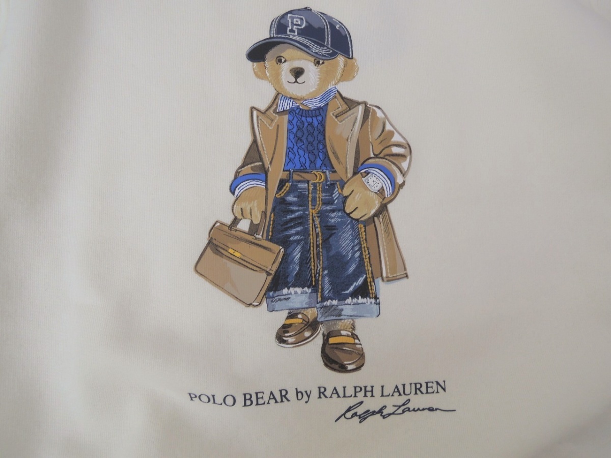 POLO RALPH LAUREN ポロ ラルフローレン スウェット XS 155/80A ポロベア タグ付き 211910156001 綿84% ポリエステル16% Made in Cambodia_画像4