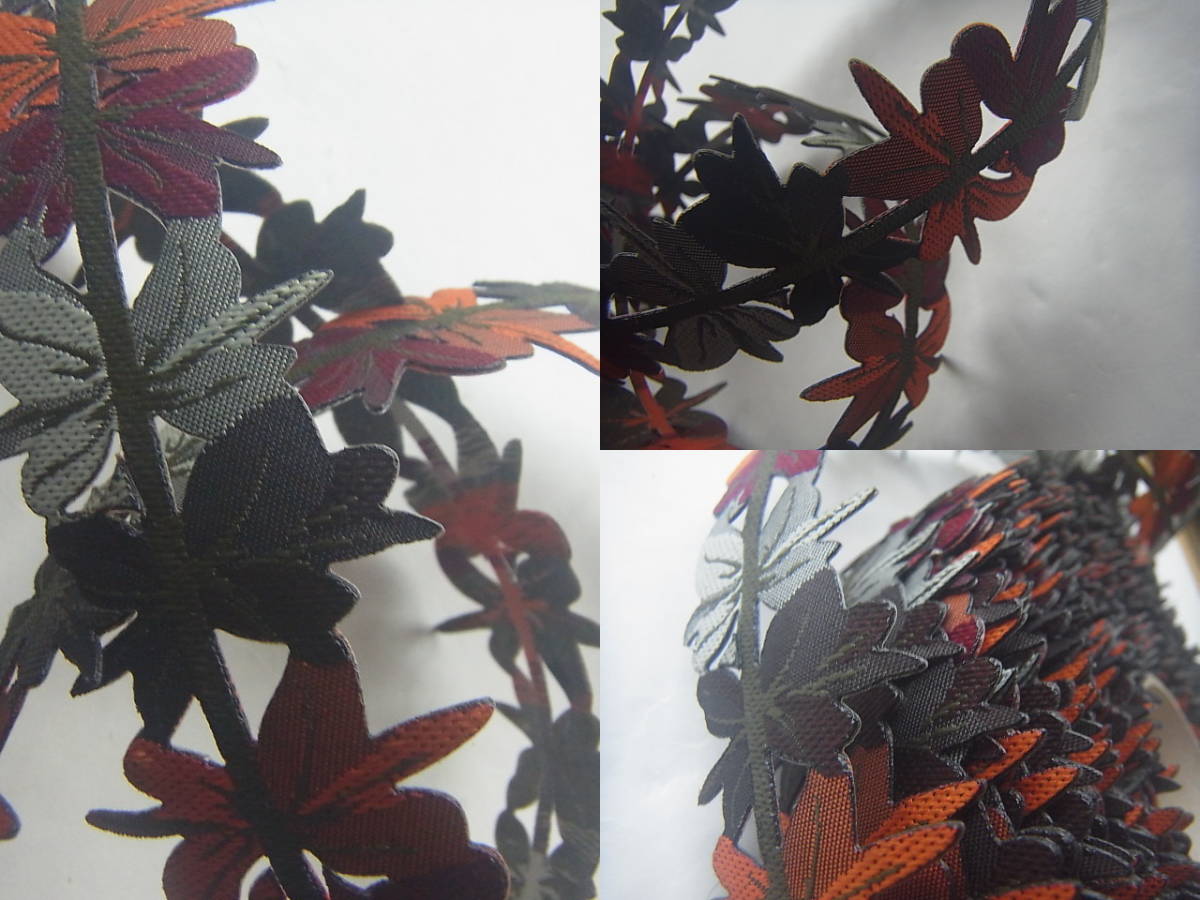 【新品即決】フランス製立体型花柄MIX刺繍リボンテープ・F-6　装飾・付属品・アパレル資材_画像4