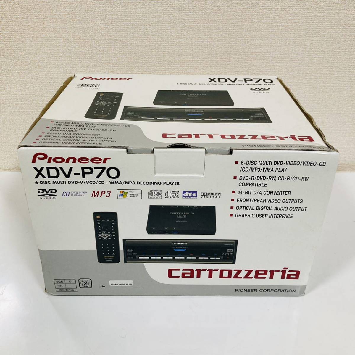Carrozzeria Carozzeria XDV-P70 6 disk change DVD player DVD changer 1DIN deck Pioneer Pioneer remote control 