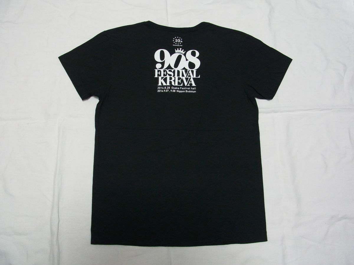 ★美品・未着用★ KREVA クレバ 908 FESTIVAL STAFF スタッフ Tシャツ 黒 ★古着 非売品 10周年記念 KICK THE CAN CREW ツアー グッズ_画像2