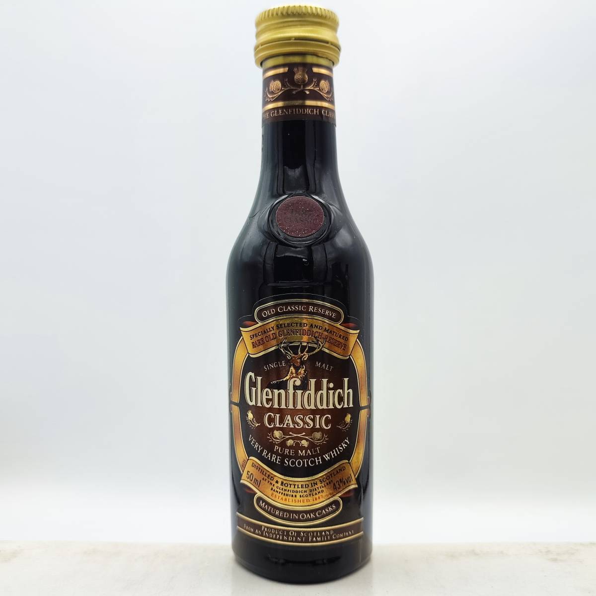 【全国送料無料】Glenfiddich SINGLE MALT OLD CLASSIC RESERVE 1887 PURE MALT VERY RARE SCOTCH WHISKY 43度 50ml【グレンフィディック】