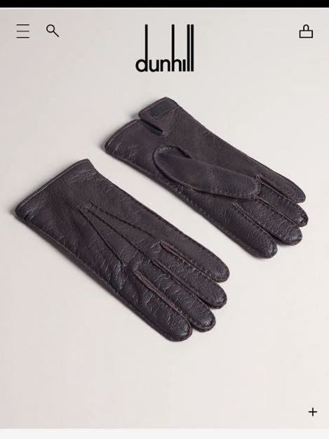 極美品 超レア 定価12万 dunhill ダンヒル クラシック ペッカリー レザー グローブ ブラウン サイズ 8.5 メンズ デンツほぼ同サイズ感_画像1