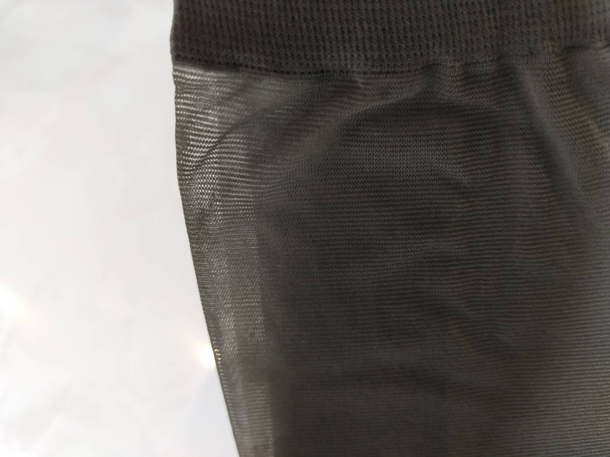 23〜27cm ナイロンポリウレタン　ソックス　シースルー　ストッキング　光沢グレー　高級靴下　昭和レトロ_画像6
