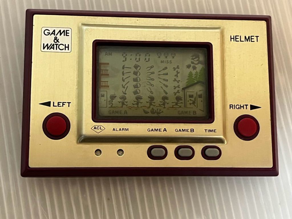 ★動作良好　当時物 任天堂 ゲームウォッチ ヘルメット CN-07 動作OK/Nintendo GAME&WATCH 昭和レトロ LCD LSI 概ね美品　送料無料★