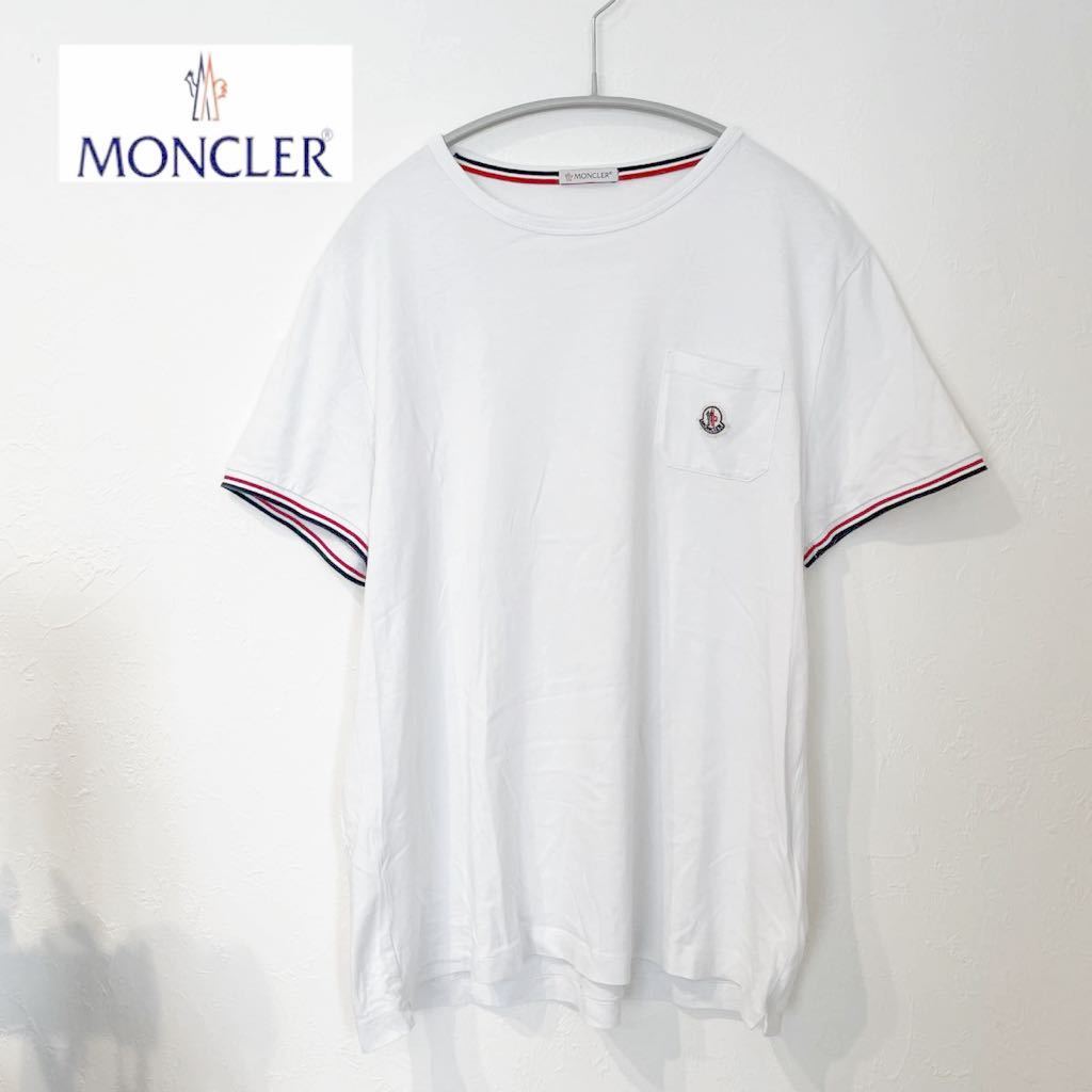 割引クーポン ロゴ 半袖 ワッペン モンクレール MONCLER 正規品 美品 T