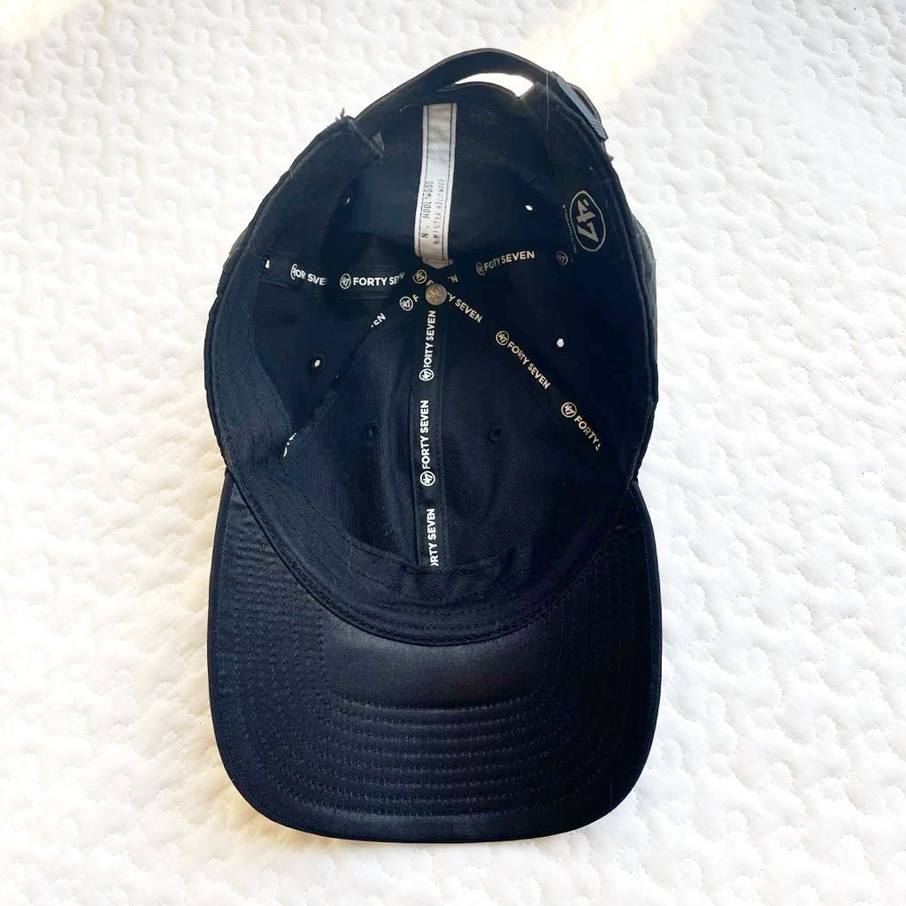 n.hoolywood 47 brand cap black 2201-AC01 peg エヌハリウッド ミスターハリウッド キャップ forty seven 黒 帽子 ナイロン ニューエラ_画像6