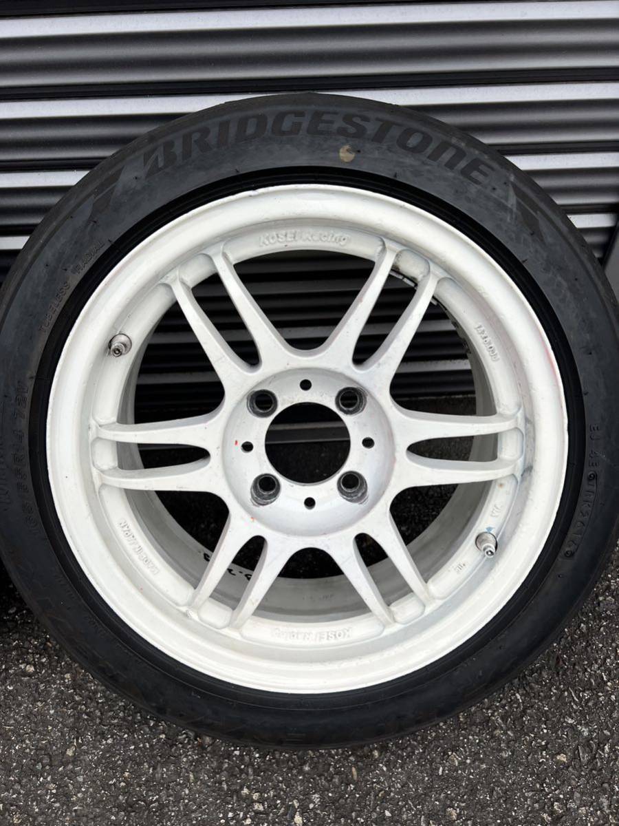 kosei K1 Racing 14インチ 6J ＋32 PCD100 4H 白 BRIDGESTONE POTENZA RE-71RS/DUNLOP DIREZZA ZⅢビート_画像6