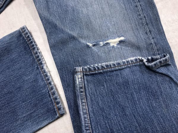 リーバイス Levi's 501 オールド レトロ アメカジ デニム ジーンズ パンツ ボトムス メンズ ボタンフライ 紙ロゴパッチ コットン100% 34 青_画像3