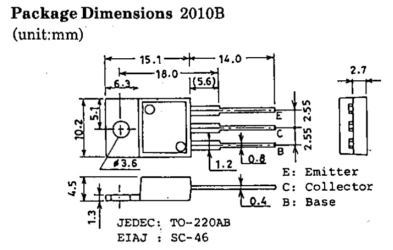 SANYO made NPN transistor 2SD1061-S 50V7A 5 piece set 