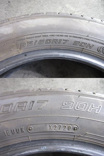 G1662 ②★夏★2020年製★195/60R17 90H DUNLOP ENASAVE EC300＋ 4本セット★ロッキー ライズ_画像6