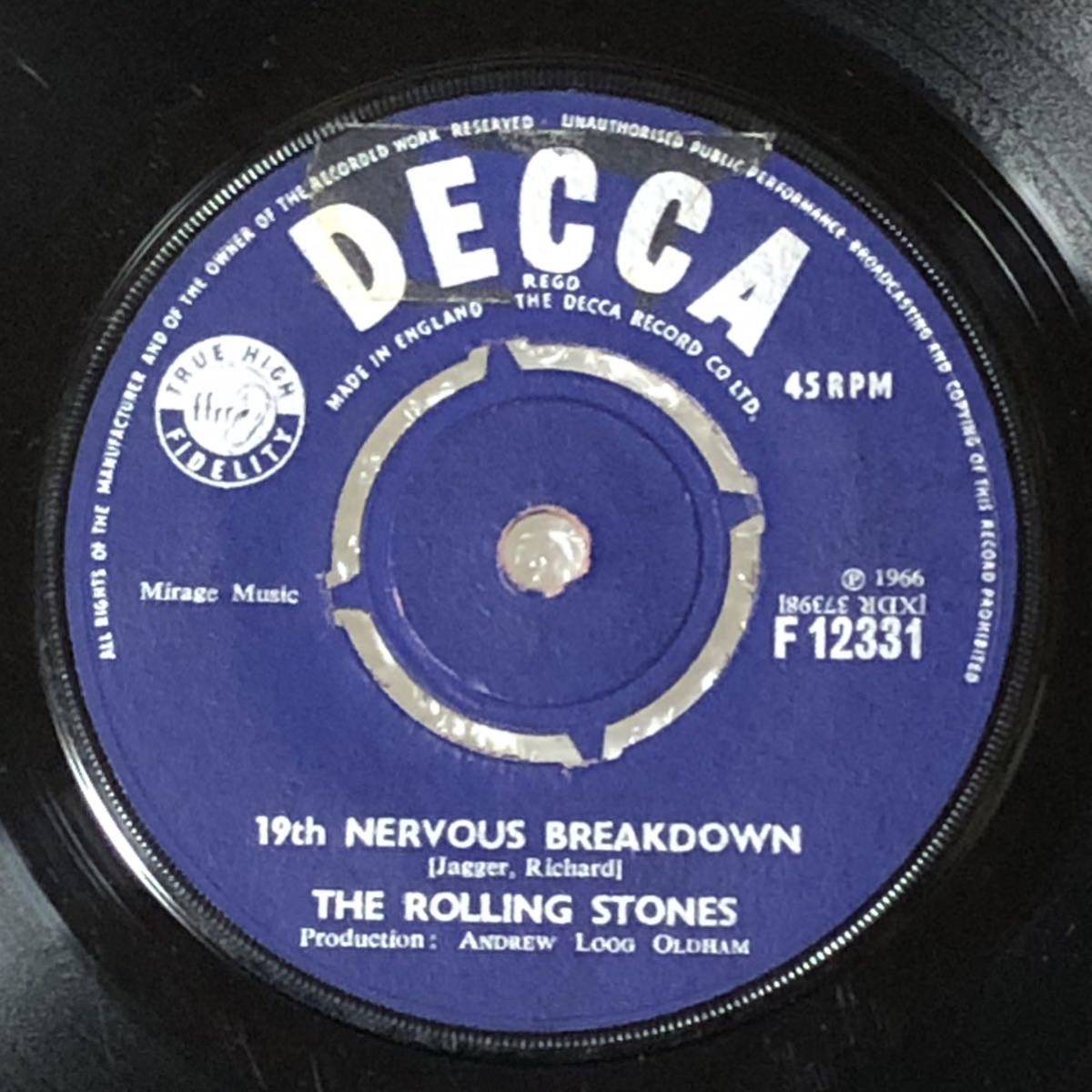 19th Nervous Breakdown UK Orig Mono 7' Single_画像1